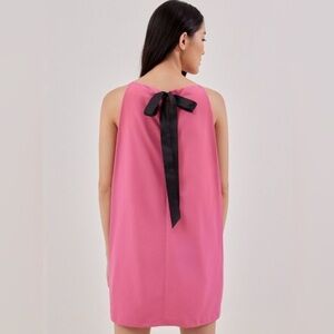 Love Bonito Size M Pink Sleeveless Zofia Ribbon Tie Back Shift Dress NEW!